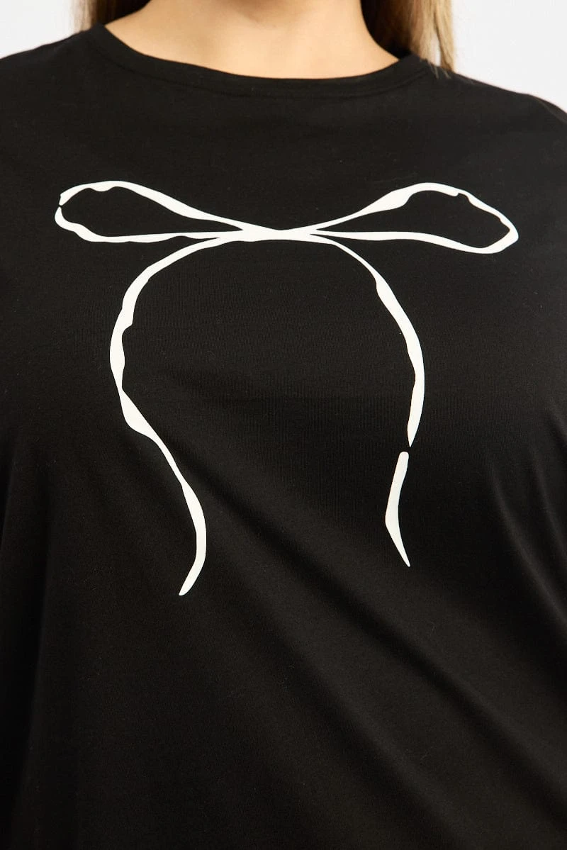 Black Graphic T-shirt Short Sleeve 5 Black Graphic T-shirt Short Sleeve - Image 5