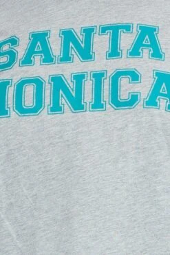 Grey Crop T-shirt Santa Monica Short Sleeve Semi -You And All Fashion Store cjc25389g 84a grey marle 6 2