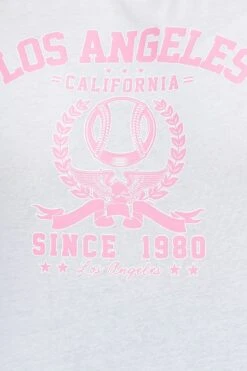 White Graphic T-shirt La Short Sleeve Cotton -You And All Fashion Store cjc25390b 84a white 6