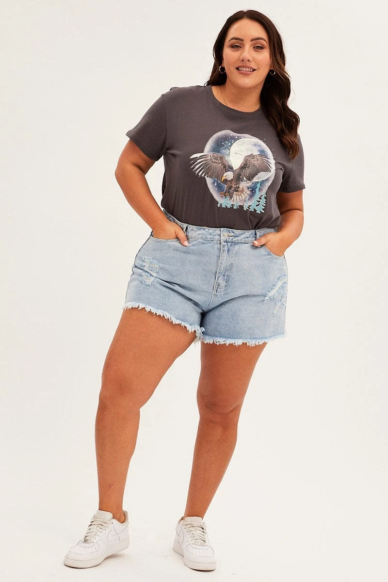 Grey Short Sleeve Graphic T-shirt 2 Grey Short Sleeve Graphic T-shirt - Image 2