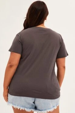 Grey Short Sleeve Graphic T-shirt 10 Grey Short Sleeve Graphic T-shirt -You And All Fashion Store cjc25390be 84a charcoal 5