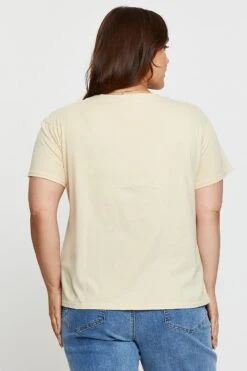 Beige Graphic T-shirt Vintage Motors Short Sleeve Cotton -You And All Fashion Store cjc25390q 84ab sand 5