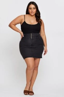 Black Cotton Bodysuit Sleeveless -You And All Fashion Store cjc31332 84ab black 3 1