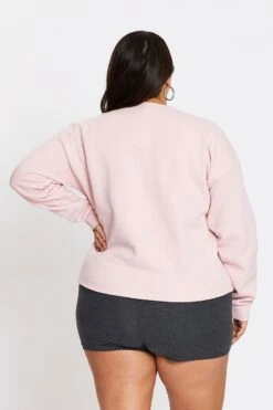 Pink Long Sleeve Baltimore Sweatshirt Top -You And All Fashion Store cjc31495 84ab pink 5 1