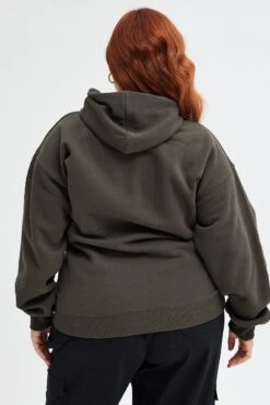Grey Hoodie Sweatshirt Pocket Nyc Embroidered Oversized -You And All Fashion Store cjc31498na 84a charcoal 5