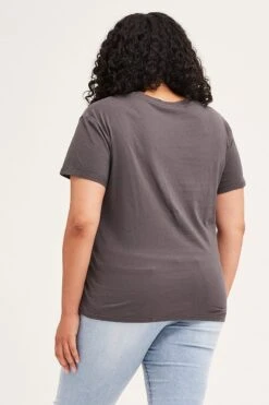 Grey Short Cuff Sleeve Graphic Regular T-shirt -You And All Fashion Store cjc31637a 84ab charcoal 5 1