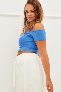 Blue Twist Top -You And All Fashion Store cjc31888 84a blue 4