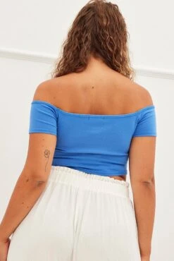 Blue Twist Top -You And All Fashion Store cjc31888 84a blue 5