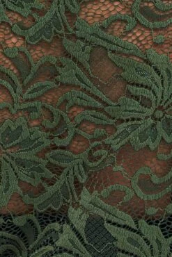 Green Lace Bodysuit Short Sleeve V-neck -You And All Fashion Store cjc32051 36a forest 6