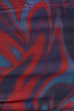 Red Abstract Mesh Top With Shrug -You And All Fashion Store cjc32093 33a abstract 6