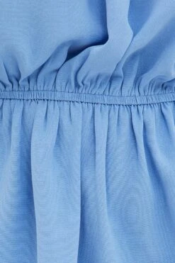 Blue Textured Top Off Shoulder Crepe Jersey -You And All Fashion Store cjd1020 34a azure 6