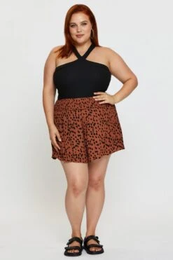 Black Jersey Bodysuit Cross Front Halter -You And All Fashion Store cjd31254 34ab black 3 1