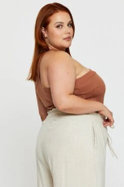 Beige Jersey Bodysuit Cross Front Halter -You And All Fashion Store cjd31254 34ab nude 4 1