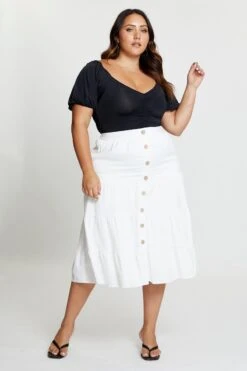 Black Front Bodysuit Puff Sleeve Jersey Ruched -You And All Fashion Store cjd31289 42ab black 3 1