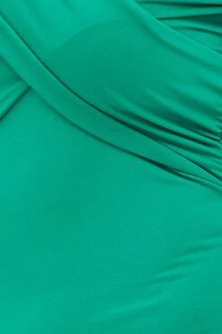 Green Off Shoulder Jersey Wrap Bodysuit -You And All Fashion Store cjd31419 47a jade 6
