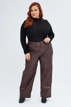 Black Bodysuit Long Sleeve High Neck -You And All Fashion Store cjd6004 47j black 3