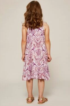 Boho Print Mini Skater Dress Kids -You And All Fashion Store ckd0275 33b boho prt 5