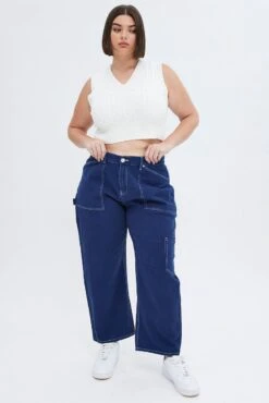 White Knit Vest Cabled Crop 9 White Knit Vest Cabled Crop -You And All Fashion Store ckn13734a 41p white 3