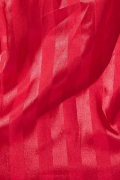 Red Stripe Satin Pyjamas Set Short Sleeve -You And All Fashion Store cnw0001b 84w stripe 5