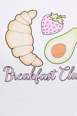 White Print Breakfast Pj Graphic Jersey Pyjama 2 Piece Set 11 White Print Breakfast Pj Graphic Jersey Pyjama 2 Piece Set -You And All Fashion Store cnw0082 84zb print 6