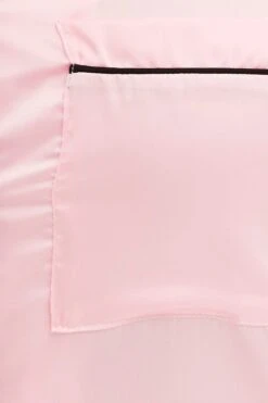 Pink Pyjamas Set Short Sleeve Collared Shorts Satin -You And All Fashion Store cnw01114 84wb pink 6