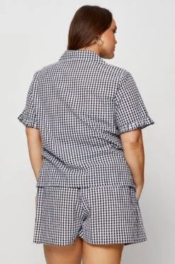 Check Gingham Ruffle Pj Pyjama Set -You And All Fashion Store cnw1023 35zb check 5