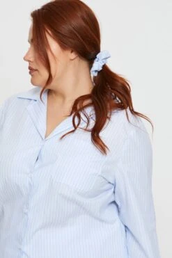 Blue Stripe Pyjama 2 Piece Pj Set -You And All Fashion Store cnw17278 80b blue 5 1