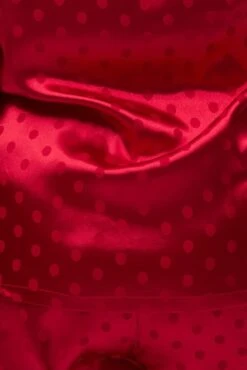 Red Polka Dot Satin Pyjamas Set Short Sleeve -You And All Fashion Store cnw3181g 84w polka dot 6