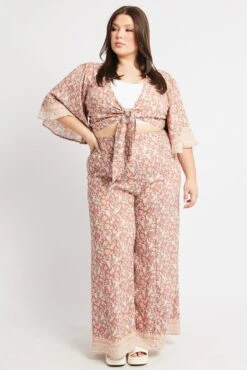 Multi Boho Tie Front Border Print Bolero Top 8 Multi Boho Tie Front Border Print Bolero Top -You And All Fashion Store coj1035hx 34a boho 3