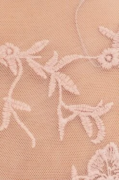 Pink Mesh Kimono Short Sleeve Embroidered -You And All Fashion Store coj1041a 47ab blush 6