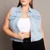 Denim Sleeveless Vest