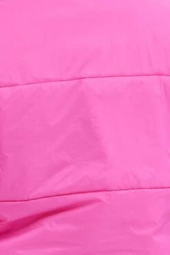 Pink Puffer Vest Sleeveless Crop -You And All Fashion Store coj11717a 46ab hot pink 6
