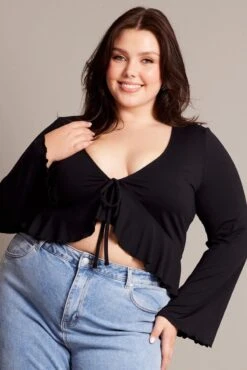 Black Supersoft Bolero Tie Top Jacket -You And All Fashion Store coj12693 84a black 3