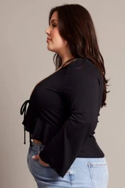 Black Supersoft Bolero Tie Top Jacket -You And All Fashion Store coj12693 84a black 4