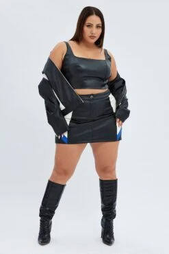 Multi Racer Jacket Long Sleeve Faux Leather 9 Multi Racer Jacket Long Sleeve Faux Leather -You And All Fashion Store coj1485x 66a multi 3