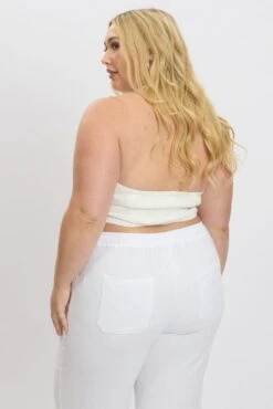 White Halter Neck Vest -You And All Fashion Store coj1963 35ab white 5