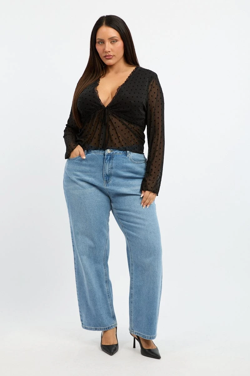 Black Spot Mesh Tie Lace Trim Cardigan 2 Black Spot Mesh Tie Lace Trim Cardigan - Image 2