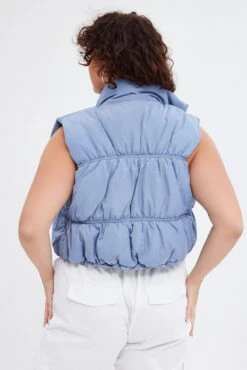 Grey Puffer Vest Sleeveless -You And All Fashion Store coj31703 33ab charcoal 5