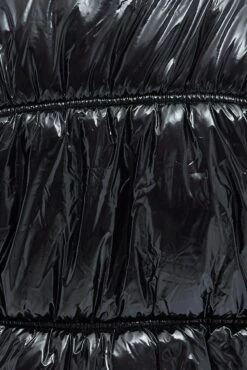 Black Puffer Vest Sleeveless Shiny Crop -You And All Fashion Store coj31703s 33ab black 6