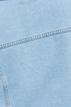 Denim Jacket Puff Sleeve Cropped Fitted -You And All Fashion Store coj32037 33ab light wash 6