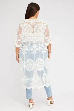 White Lace Mesh Kimono 10 White Lace Mesh Kimono -You And All Fashion Store coj32211b 47a white 5