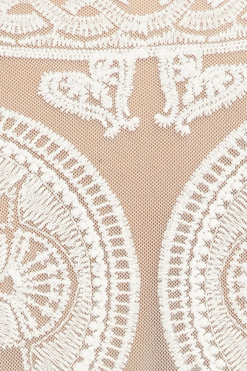 White Lace Mesh Kimono 6 White Lace Mesh Kimono - Image 6