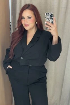 Black Cropped Blazer