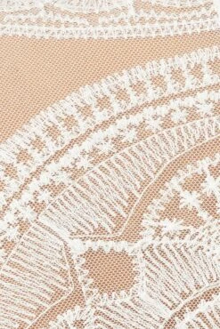 White Longline Embroidered Mesh Kimono -You And All Fashion Store coj32267 47a cream 6