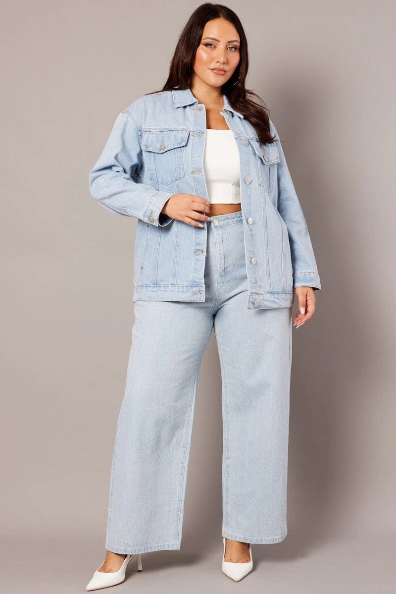 Denim Oversized Distressed Denim Jacket 3 Denim Oversized Distressed Denim Jacket - Image 3