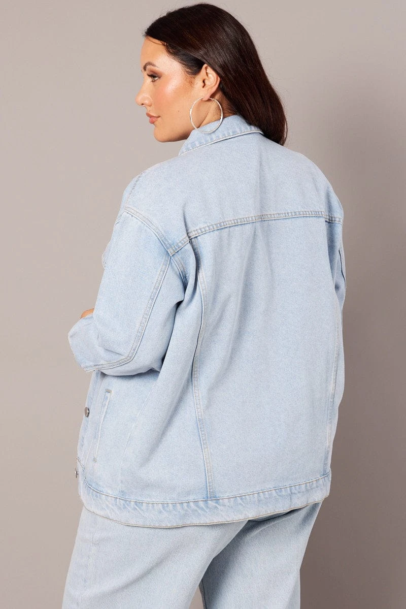 Denim Oversized Distressed Denim Jacket 5 Denim Oversized Distressed Denim Jacket - Image 5