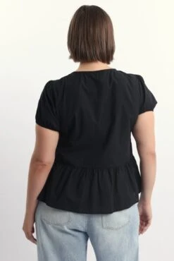 Black Bow Tie Puff Sleeve Jacket -You And All Fashion Store coj32566a 10ab black 4