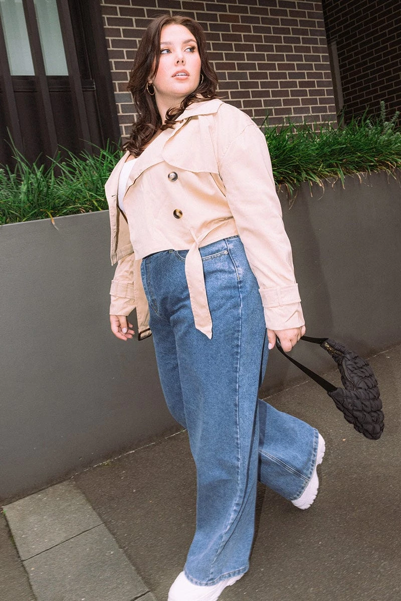 Beige Crop Trench Coat 1 Beige Crop Trench Coat