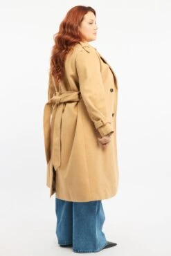 Beige Longline Belted Lined Coat 9 Beige Longline Belted Lined Coat -You And All Fashion Store coj5692 125a camel 4