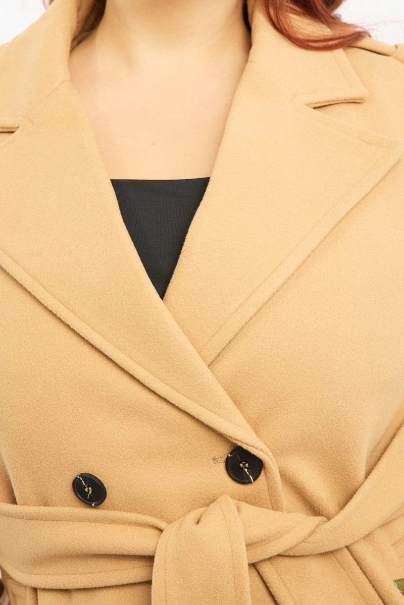 Beige Longline Belted Lined Coat 6 Beige Longline Belted Lined Coat - Image 6